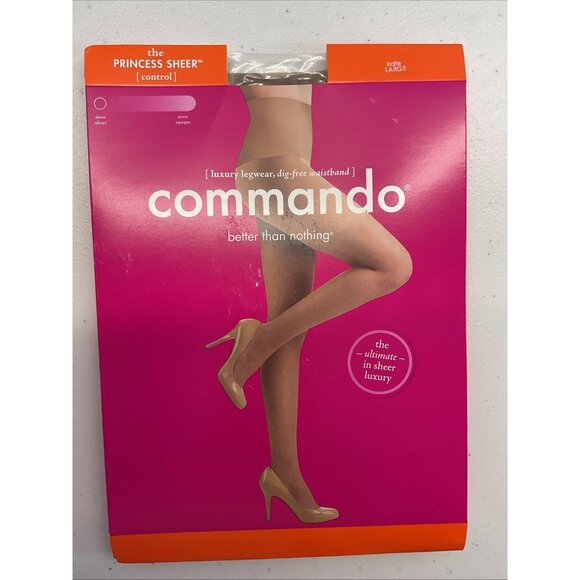 Commando the Princess Sheer Control Top Pantyhose HCPT01 Size L ultra sheer‎ - Picture 1 of 8